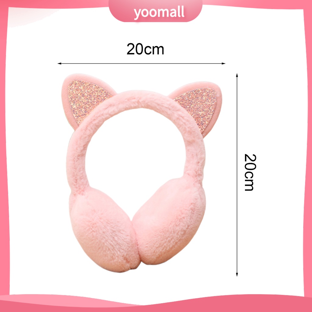Đồ Chụp Tai Giữ Ấm Mùa Đông Hình Tai Mèo Thân Thiện Với Da
