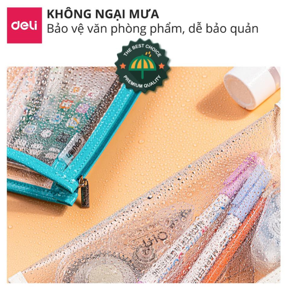 Túi đựng bút đồ dùng cá nhân trong suốt Deli - 67027