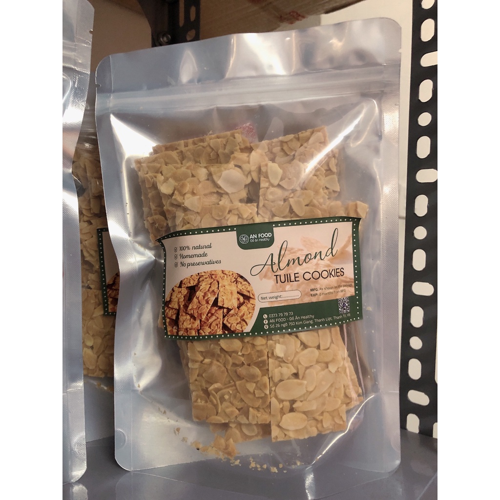 Bánh ngói hạnh nhân dinh dưỡng dành cho người ăn kiêng và mẹ bầu AN FOOD 250g