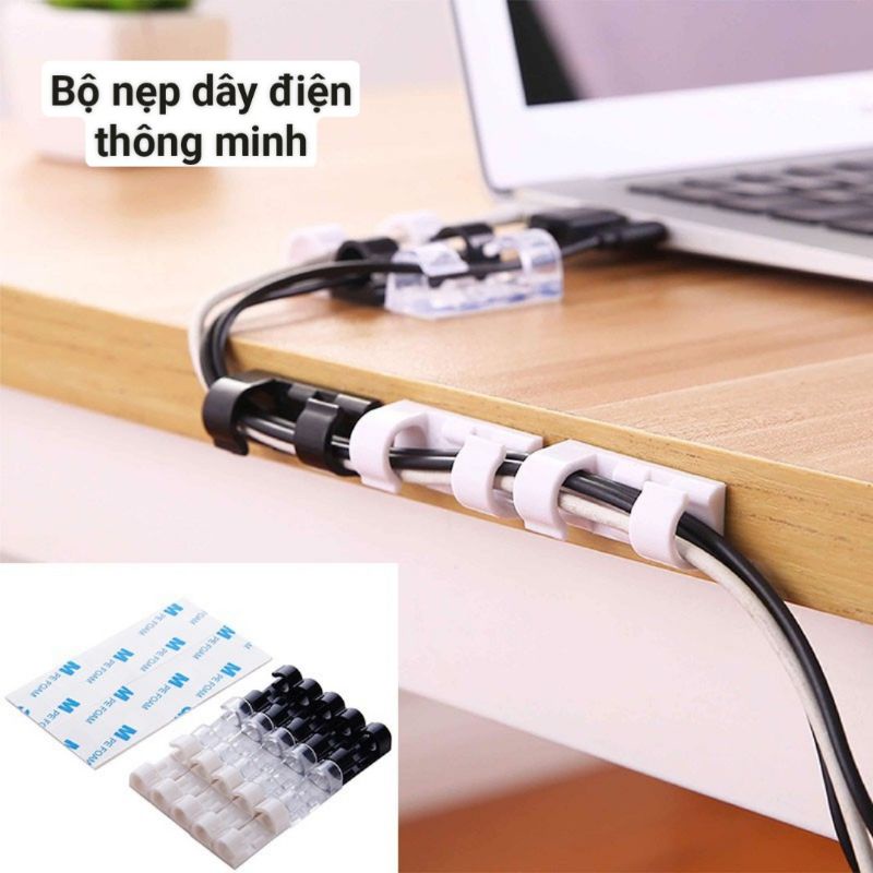 ( Loại to)Bộ 16 nẹp dán tường kẹp giữ dây.điện siêu chắc. Bộ 16 kẹp dán tường thông minh