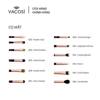 [Đại Lý Chính Thức] Cọ Che Khuyết Điểm Vùng Mắt Vacosi Highlight Diffuser Brush E10/ E16/ E18