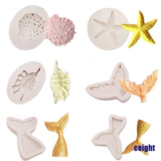 Khuôn Làm Bánh Chất Liệu Silicone Hình Đuôi Nàng Tiên Cá 3D Dễ Thương