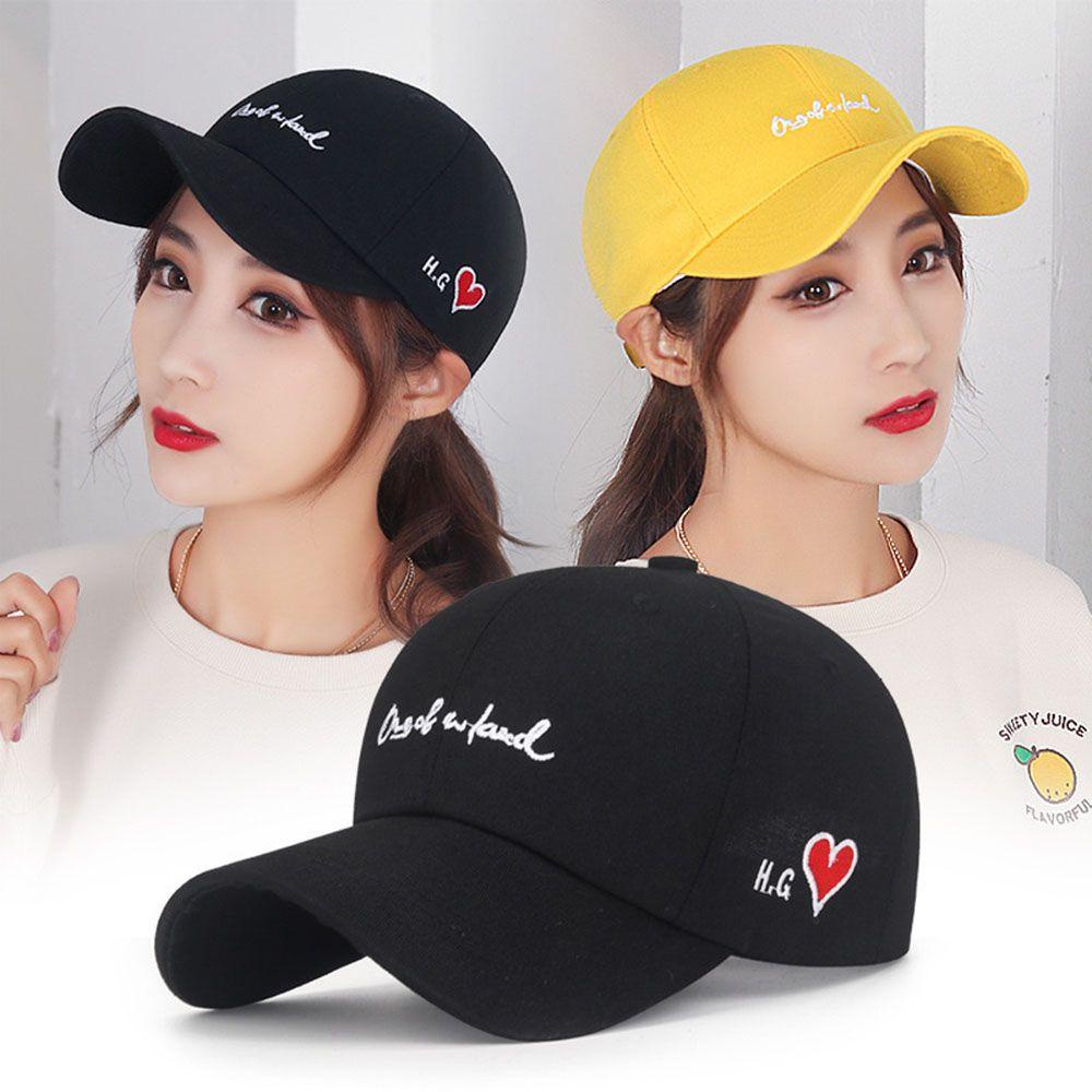 MOCHO Mũ Lưỡi Trai In Hình Trái Tim Phong Cách Hàn Quốc