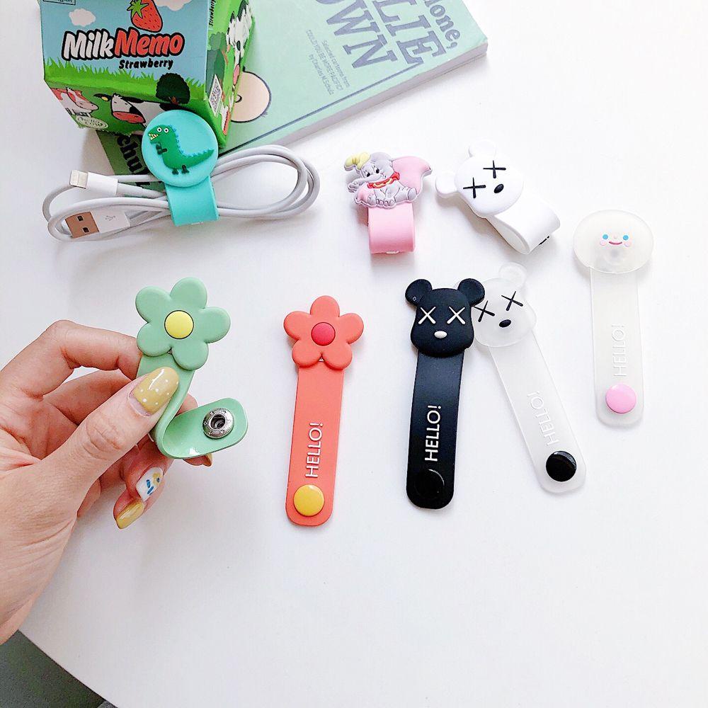 Dụng Cụ Quấn Dây Cáp Dễ Thương|Dụng Cụ Kẹp Dây Cáp Bằng Silicone Tiện Dụng