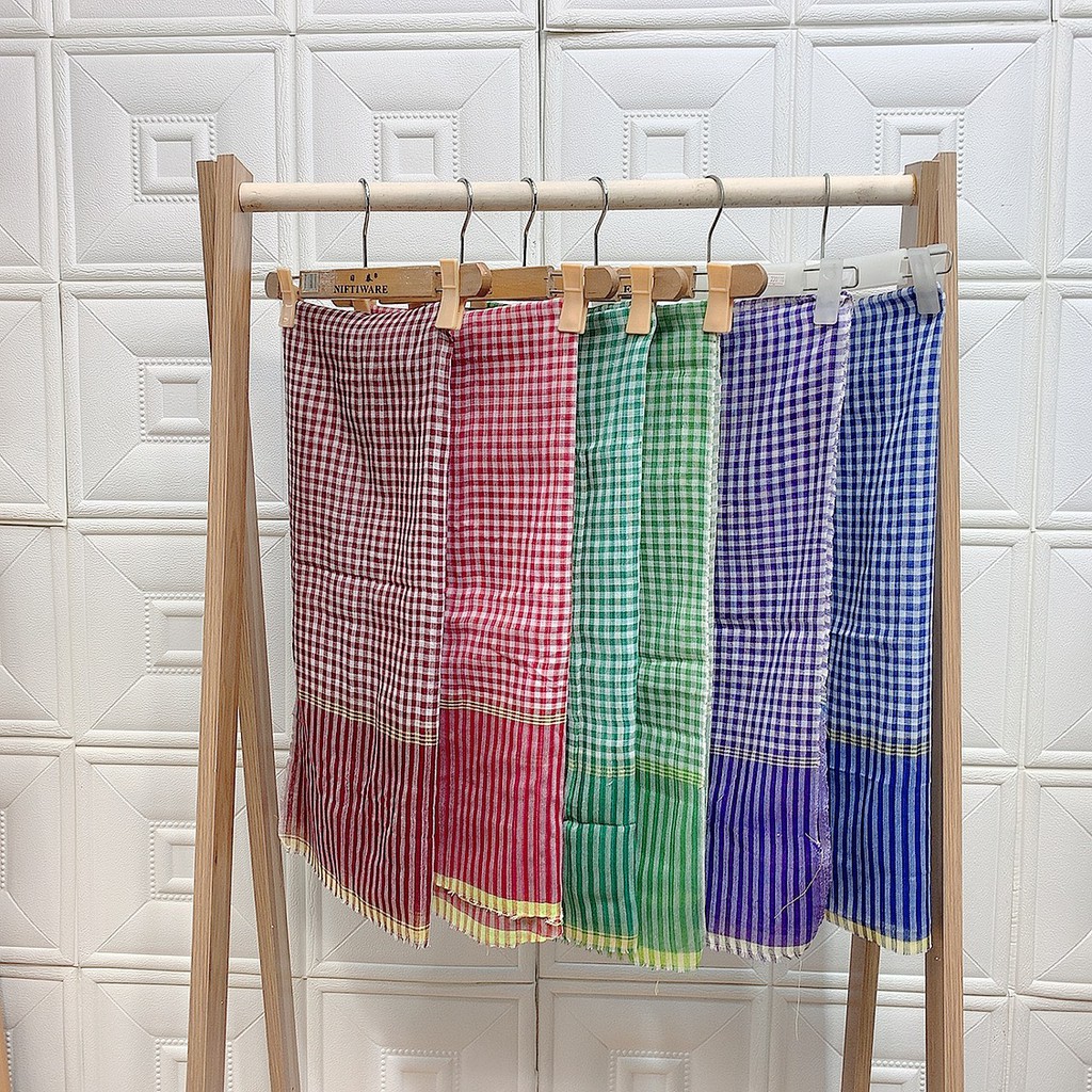 2X08 Khăn rằn nam bộ truyền thống 125cm x 56cm khăn phượt di lịch