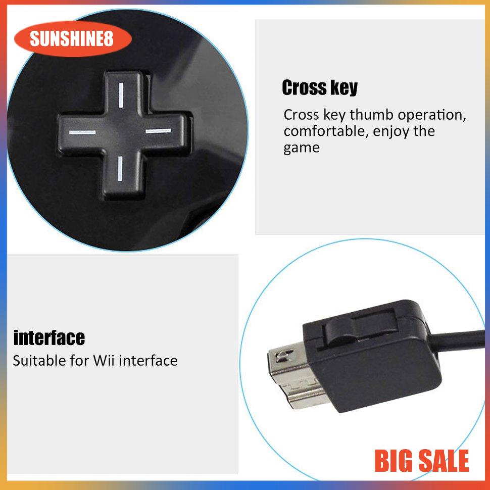 【SUN】For Pro Classic Game PAD Controller Remote Wiimote for Nintend Wii CONSOLE