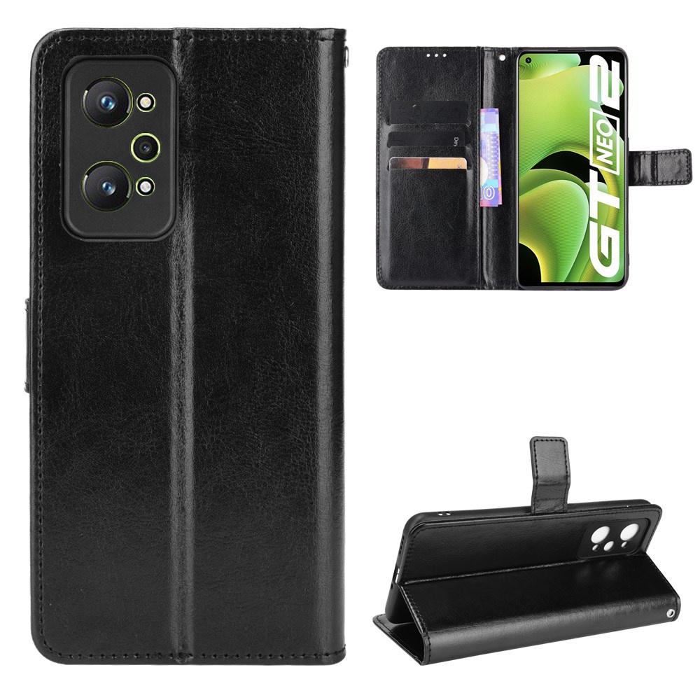 Ốp Điện Thoại Da PU Nắp Gập Tích Hợp Ví Đựng Thẻ Và Dây Đeo Sang Trọng Dành Cho Realme GT Neo3T Neo 3T Realme GT Neo 2 Neo2 GT2