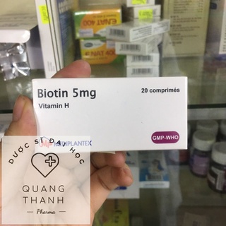 Biotin 5mg bổ sung vitamin h hộp 20 viên