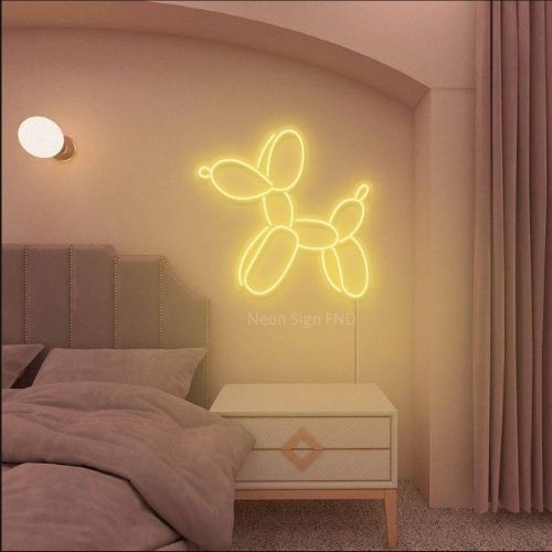 Đèn neon sign Decor nhà Trang tri Phòng Ngủ Đèn tiktok Hình Chó Balloon