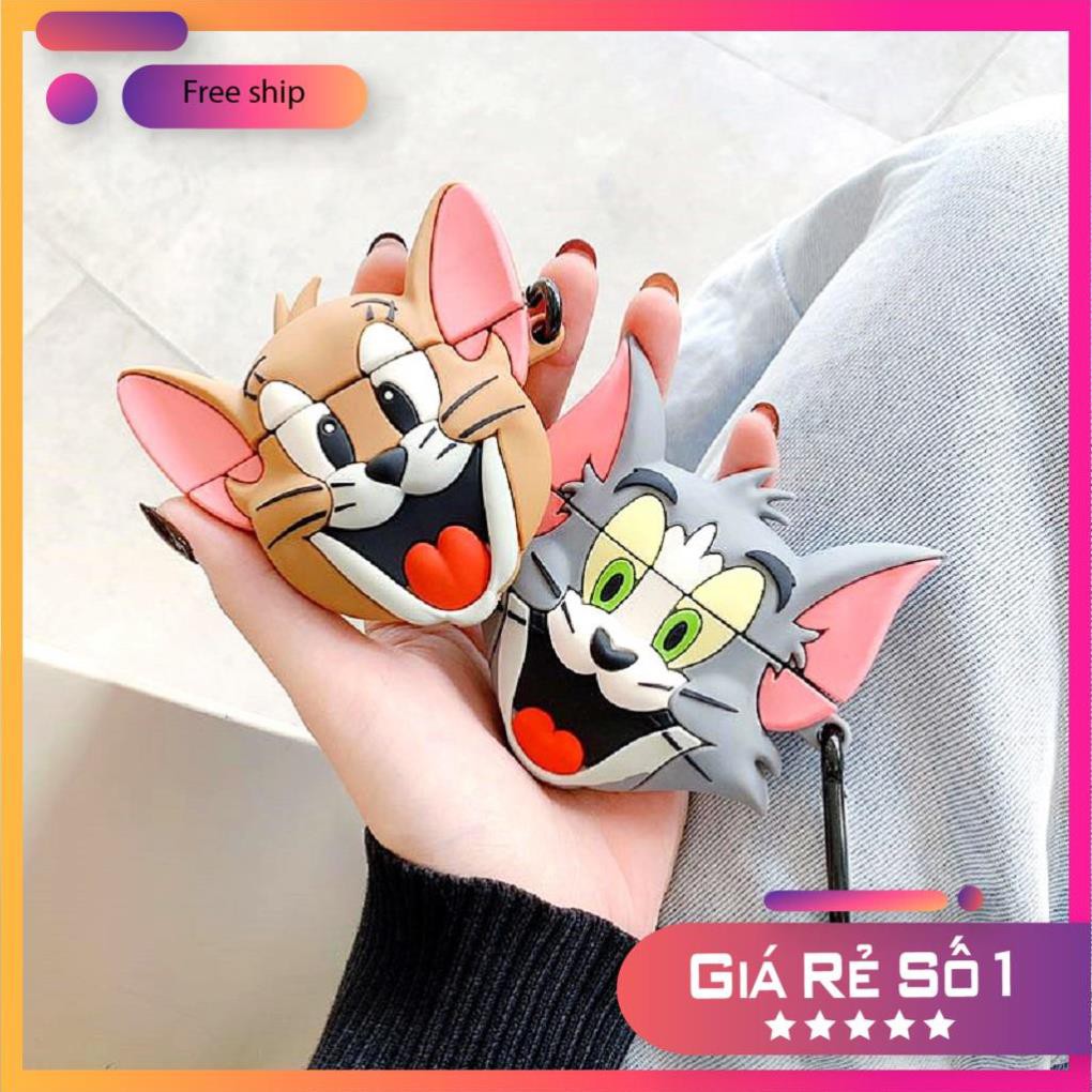 VỎ BỌC AIRPODS TOM &amp; JERRY Case Tai Nghe Không Dây Air-pods 1/ 2/ i12/ Pro - Châts Case Store