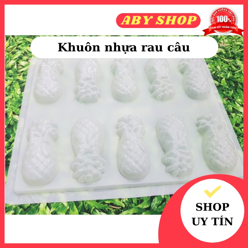 Khuôn nhựa rau câu ⚡ HÀNG LOẠI 1 ⚡ khuôn làm rau câu hình 10 quả dứa YT013 độc đáo lạ mắt