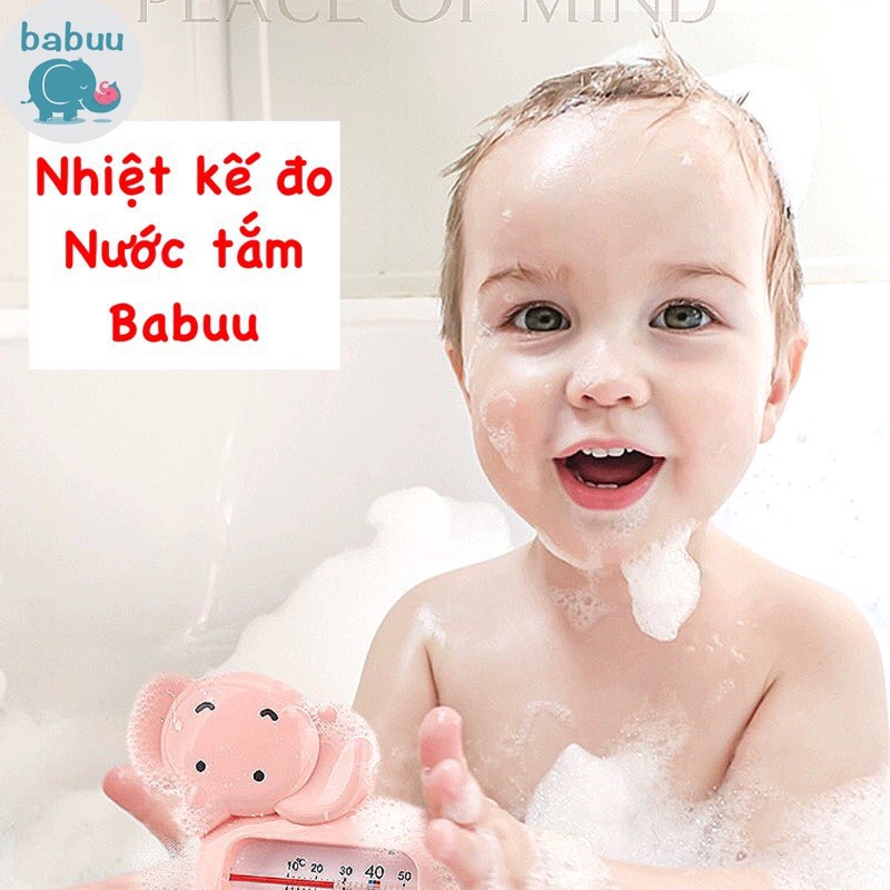 Nhiệt kế đo nước tắm babuu baby hình voi con đồ chơi ngộ nghĩnh cho bé