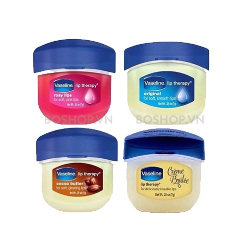 Sáp dưỡng ẩm môi Vaseline Pure Petrolium Jelly 7g làm hồng môi trị khô môi | BigBuy360 - bigbuy360.vn