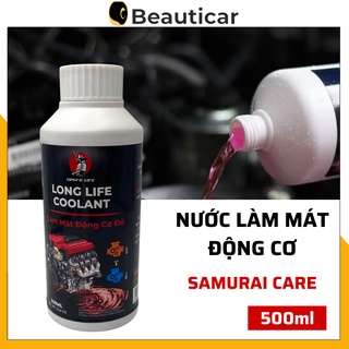 Nước làm mát động cơ ô tô Samurai Care màu đỏ và màu xanh 500ml