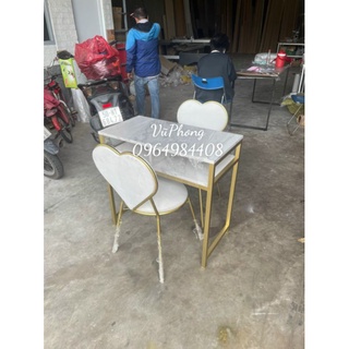 bàn nail mặt gỗ giả đá