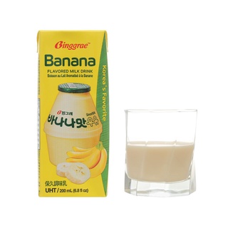 [Thùng 24 Hộp] Sữa Binggrae Vị Chuối 200ml - Nhập Khẩu Hàn Quốc