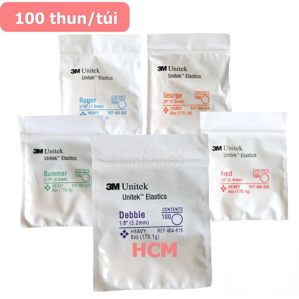 [Tặng 01 khẩu trang N95] Dây thun chun chỉnh nha 3M Unitek Mỹ - Dây thun chun kéo liên hàm