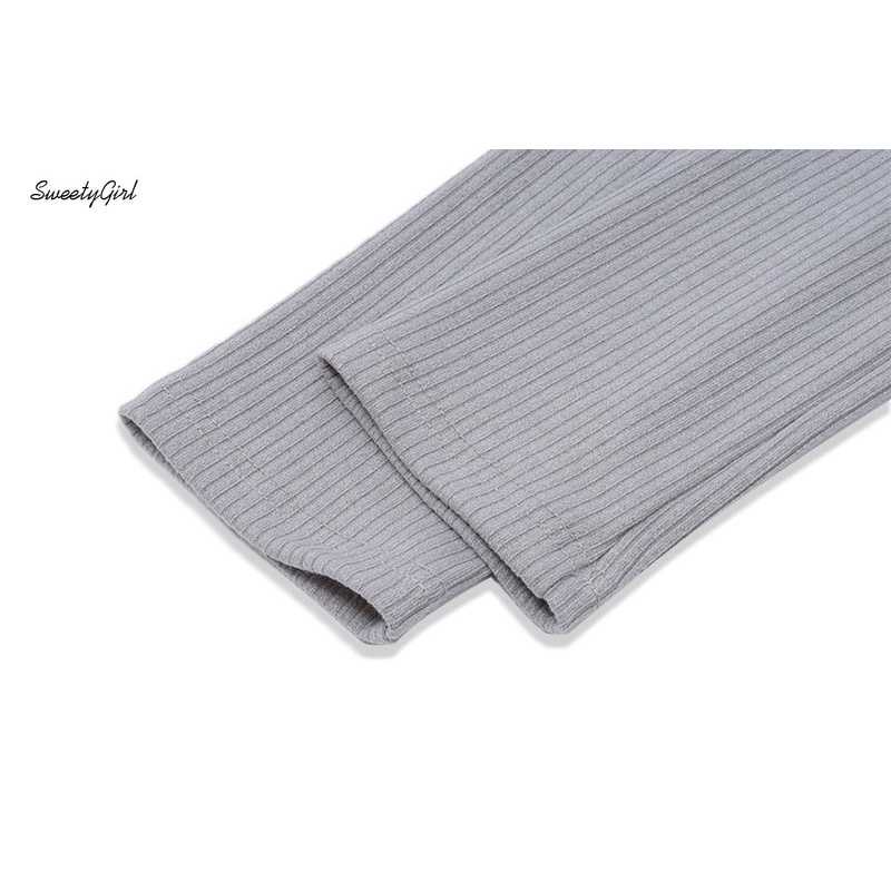 Áo Thun Crop Top Tay Dài Cổ Tròn Màu Xám Trơn Cài Nút Thời Trang 2022 Quyến Rũ Cho Nữ