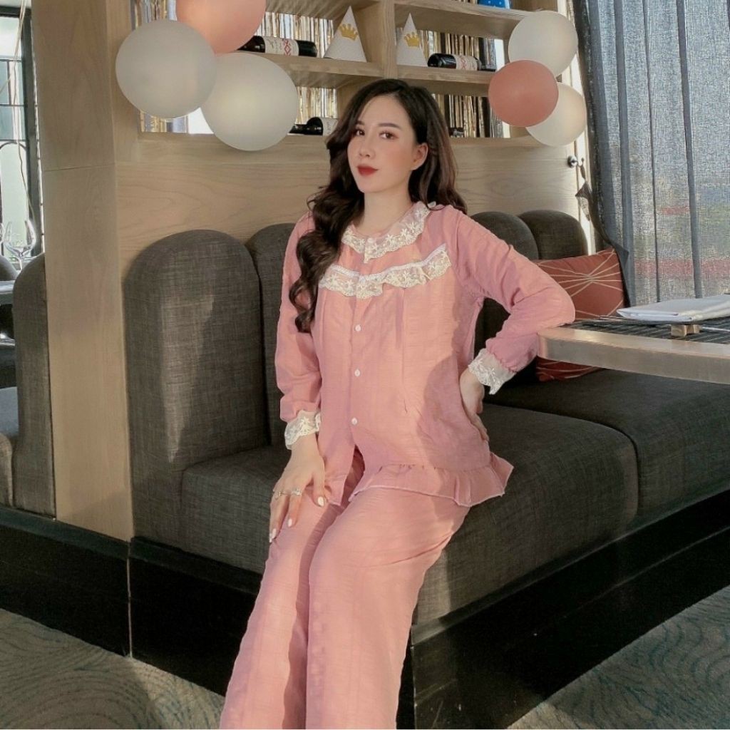 Bộ đồ bầu dài tay M191 chất đũi hàn freesize từ 45 đến 75kg