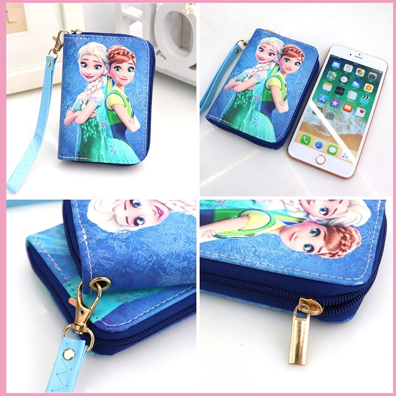 Ví Đựng Tiền Xu In Hình Công Chúa Elsa Anna Trong Phim Frozen