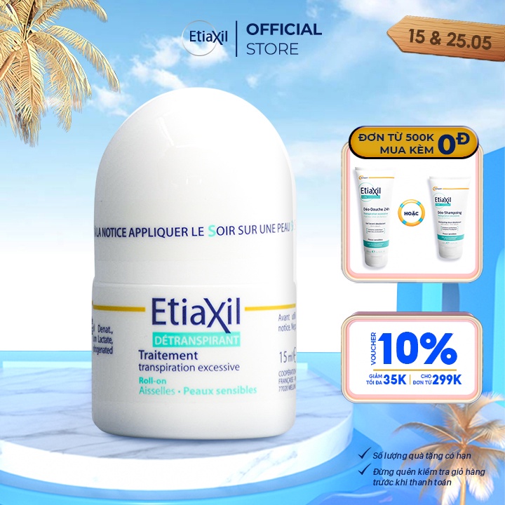 Lăn ngăn mùi và Mồ Hôi Etiaxil Dành Cho Da Nhạy Cảm 15ml