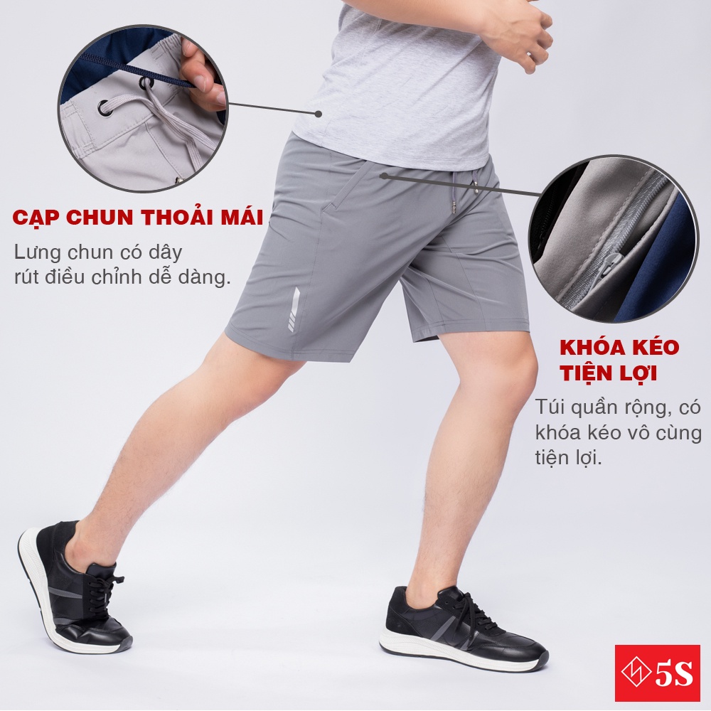 Quần Short Gió Nam 5S (5 màu) Vải Mềm, Siêu Nhẹ, Dáng Thể Thao (QSG002S1-01)