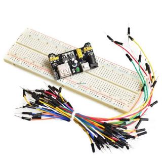 3.3V/5V MB102 Breadboard power module MB-102 830 points Solderless Prototype Bread board kit 65 Flexible jumper wires