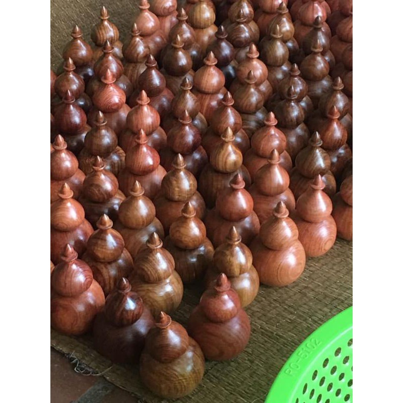 Lọ tăm hồ lô gỗ hương