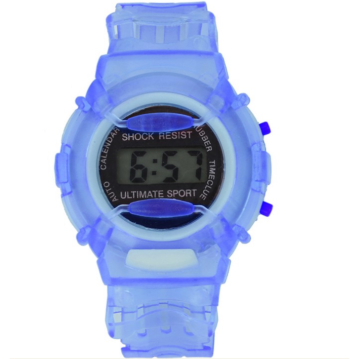 (Giao màu ngẫu nhiên) Đồng hồ điện tử trẻ em dây nhựa dẻo đủ 5 màu | BigBuy360 - bigbuy360.vn