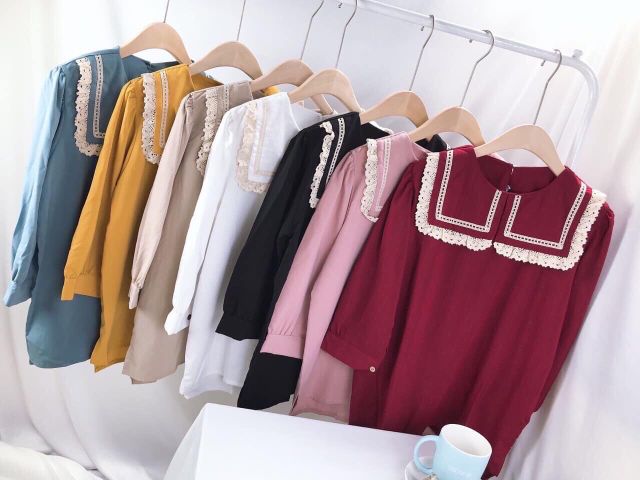 Áo babydoll kiểu vạt vuông viền ren tay lỡ (video+ảnh thật) | BigBuy360 - bigbuy360.vn