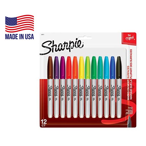 Bộ viết lông vẽ trên mọi chất liệu Sharpie 12 cây