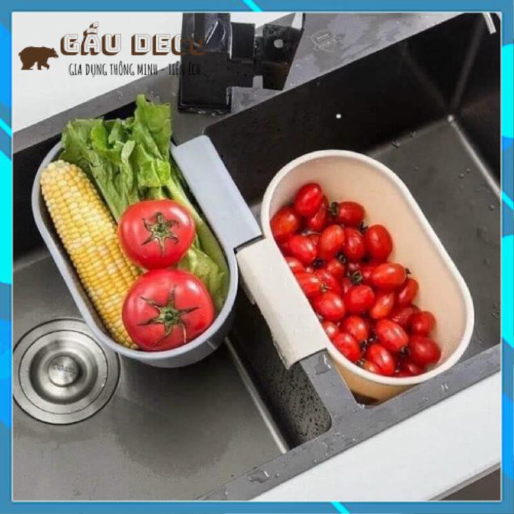 Khay Bầu Dục Lọc Rác Đa Năng [FREESHIP]  Gắn Bồn Rửa Chén, Bồn Rửa Bát – Rổ Nhựa Đựng Giẻ Rửa Chén – Xà Phòng