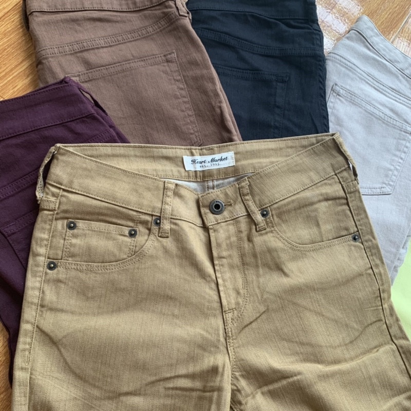 Quần Kaki Denim Skinny HEART MARKET Hàng Xuất Dư Nhật Xịn Cao Cấp Dáng Ôm Chất Siêu Mịn Đẹp