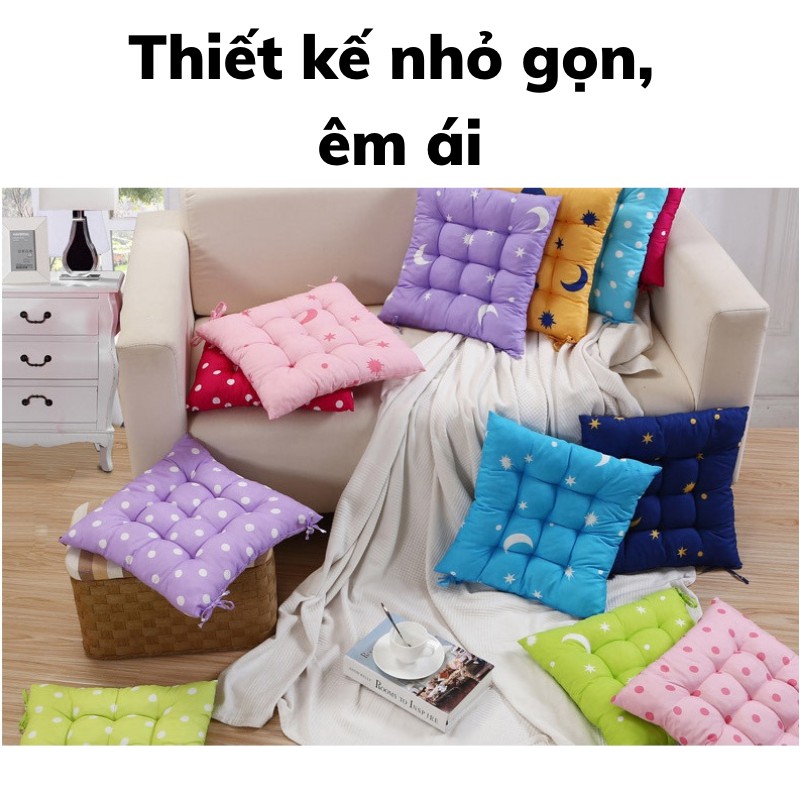 Nệm Lót Ghế, Nệm Ngồi Bệt Hình Vuông Kiểu Nhật Leon Store