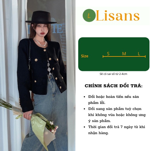Áo dạ ngắn nữ tweed Hàn Quốc ADN004