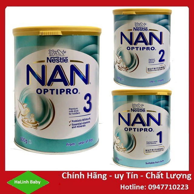 Sữa Nan optipro úc số 1-2-3 800g [Date 2022]