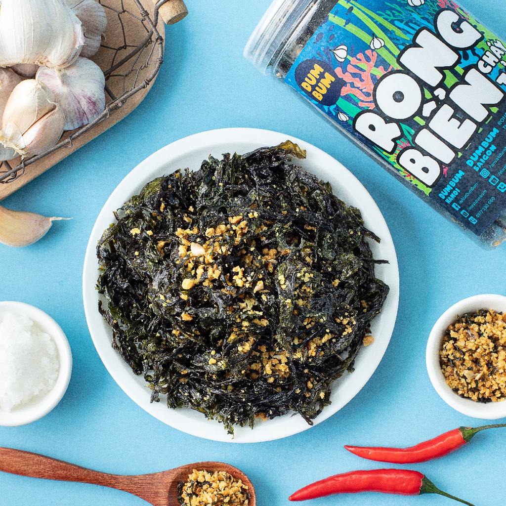 Rong biển cháy tỏi 130g DumBum đồ ăn vặt Hà Nội vừa ngon vừa rẻ