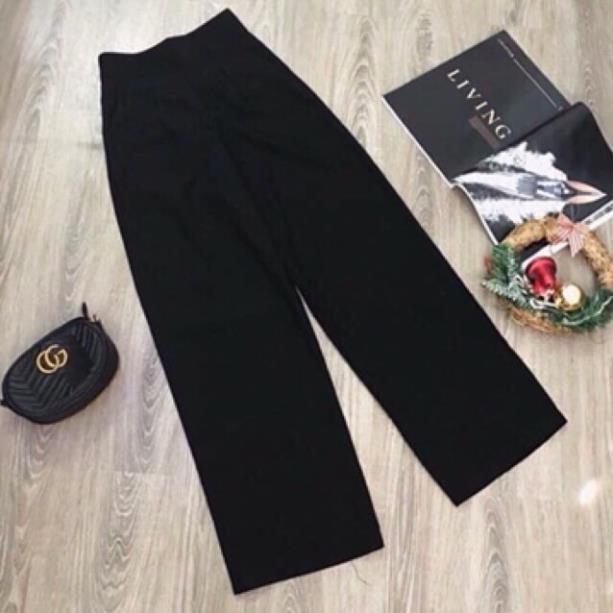 Quần culottes lưng cao vải tuyết mưa