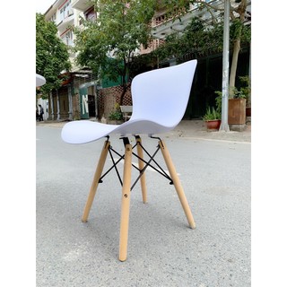 Ghế nhựa eames chân gỗ ( ghế S )