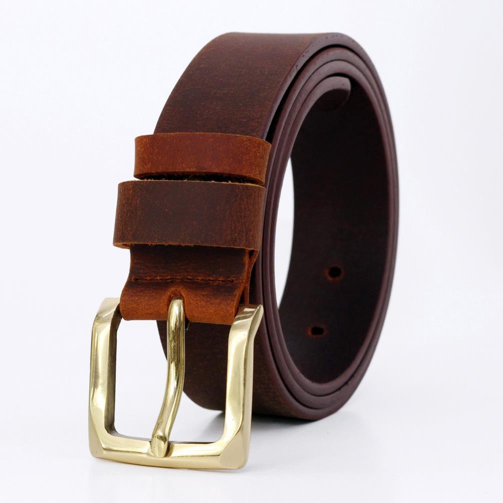 Thắt lưng nam da bò khóa đồng Anh Tho Leather S4k-03 Xịn
