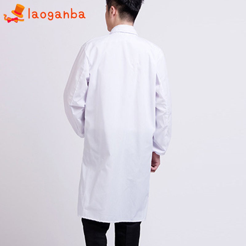 White Lab Coat Doctor Hospital Scientist School Fancy Dress Costume for Students Adults