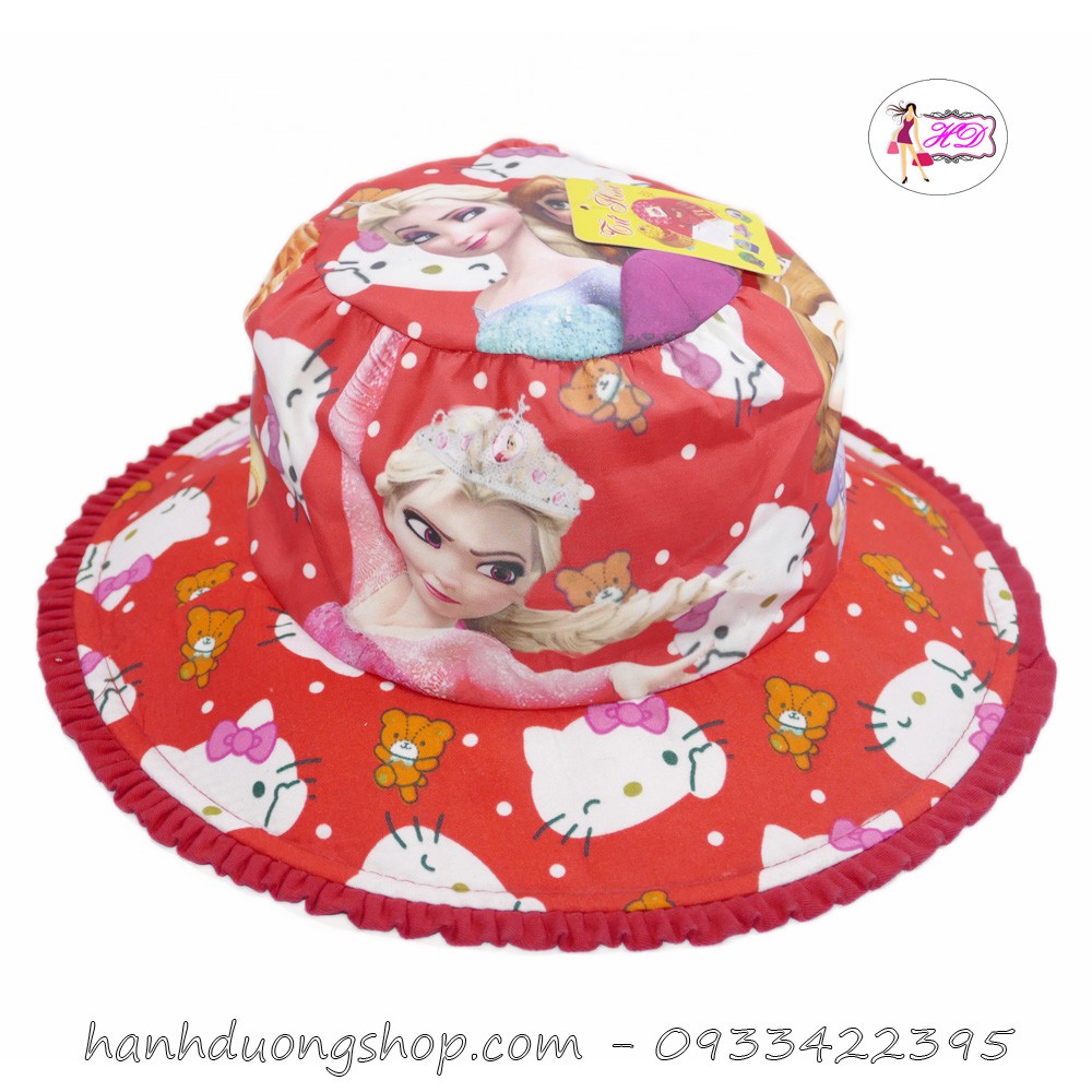 [ HÌNH THẬT NHIỀU MẪU ] Mũ tai bèo nữ trẻ em từ 3 đến 5 tuổi vành rộng có nơ chất liệu vải mềm mại thoáng mát dễ giặc