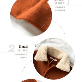 Áo khoác dạ ngắn lót bông Hàn