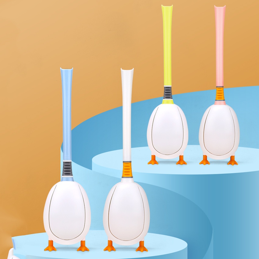 Chổi cọ bồn cầu toilet thông minh chất liệu silicon hình con vịt cọ rửa chà nhà vệ sinh tiện lợi