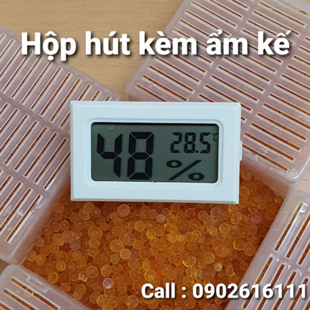 Hộp chống ẩm 10l cho máy ảnh + 200g hạt hút ẩm + ẩm kế [ bảo hành rơi vỡ 1 đổi 1 ]