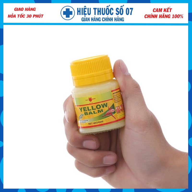 Cao vàng Con Ó Eagle Brand Yellow Balm hộp 40g - Dầu cù là xoa bóp giảm đau (Nhập khẩu từ Indonesia)