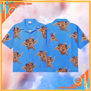 Sơ mi 2 thiên thần xanh, sơ mi 2angel real full tag túi