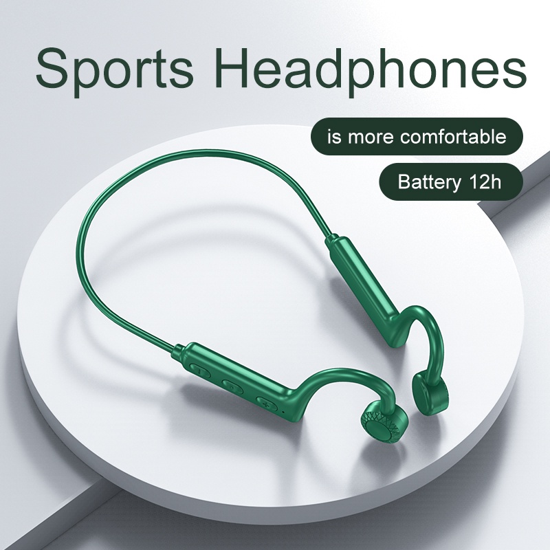 Tai Nghe Bluetooth Truyền Âm Qua Xương Kèm Mic Trọng Lượng Nhẹ Chống Mồ Hôi Cho Điện Thoại Khi Lái Xe / Leo Núi / Chạy Bộ