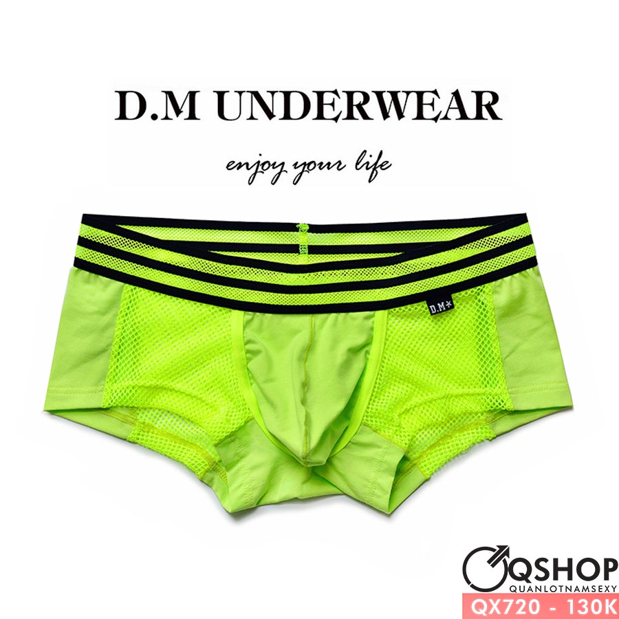 Quần lót boxer thun lưới lỗ thoáng mát QSHOP QX720