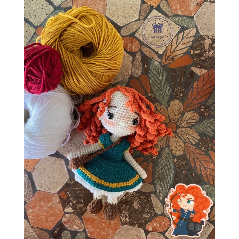 Búp bê đan móc Amigurumi cao cấp Merida - Amimee Handmade